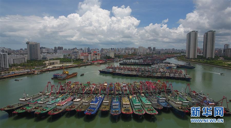 (社会)(1)海口:船舶进港避台风